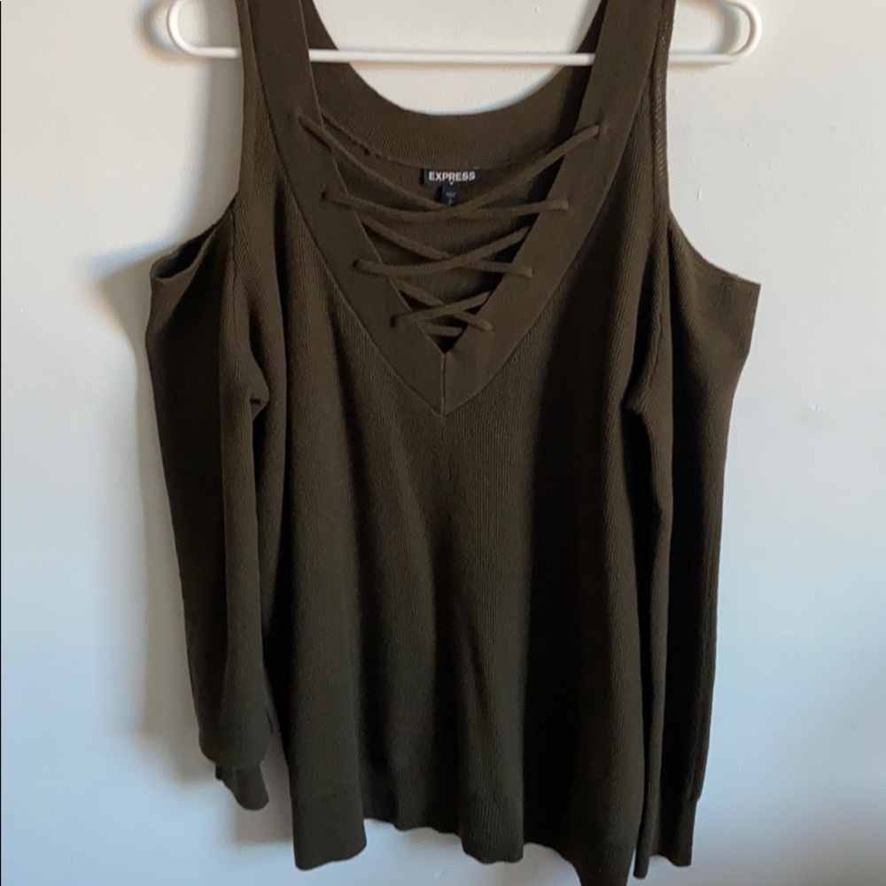 Express green sweater